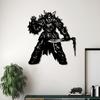 Warrior Iron Wall Art Medieval Sculpture Rust Resistant Home Garden Fence Decor Fantasy Gift for Fans 1pc