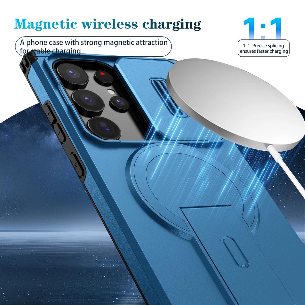 Nárazuvzdorné bezdrátové nabíjení Silné pouzdro pro Samsung Galaxy S25 FE S24 Ultra 5G S25 Plus