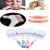 2Pcs Travel Denture Cleaning Tooth Brush With Soaking Storage Box Dentures Container For Teeth Oral Care