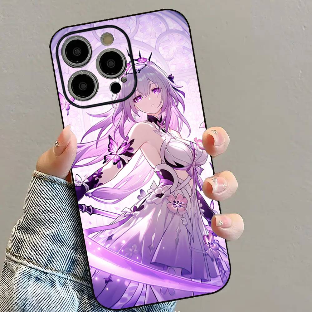 C-Castorice Cute Anime Girl Phone Case For iPhone 16 15 14 13 12 11 PRO MAX PLUS Mini TPU Soft To Skin-friendly Case