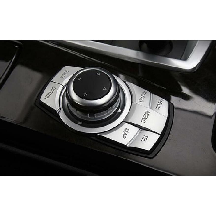 Multimedia Button Sticker Middle Console For BMW X3 F25 X4 Matte Silver 2011-17