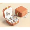 Mini Travel Jewelry Box Pu Leather Premium Sense Built-in Mirror Necklace Ring Earrings Portable Jewelry Box Organizer