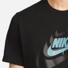 Nike Multi-Logo Solid Color Casual Crew Neck T-Shirt Men Tops Black DR0998-010
