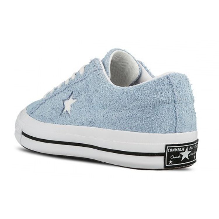 Converse One Star Suede OX Blue Chill Unisex Sneakers White Black 159768C