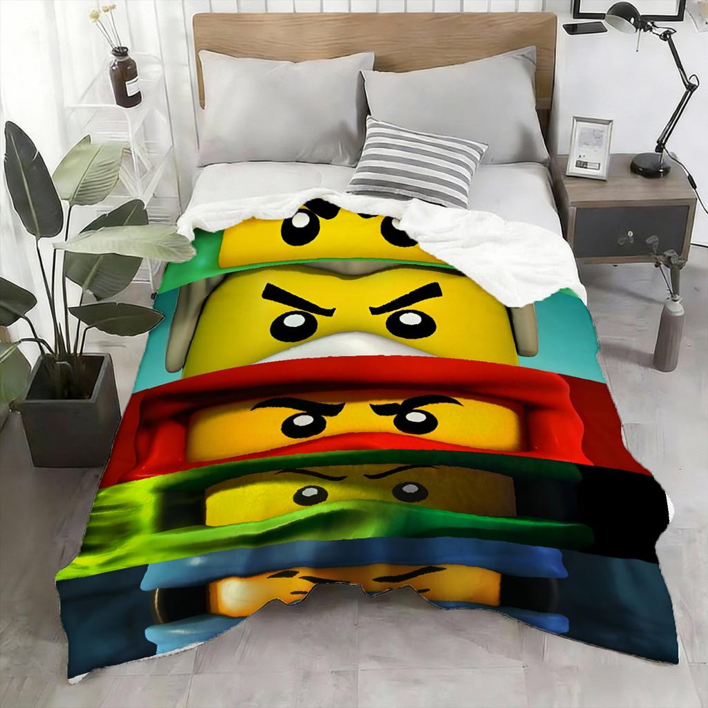 Spel N-Ninjagos Plaid voor Jongens Zomerkamp Bank Bed Zacht Pluizig Meerdere Maten Dutbed Sprei Alle Seizoenen