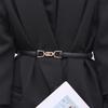 Fashionable Skinny PU Leather Alloy Buckle Custom Design Thin Skinny Faux Leather Belt For Jeans Dress