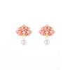 Holiday Wind Sweet French Earrings Women'S Pearl Summer Flower Stud Earrings Niche Exquisite Design Fashion Earrings