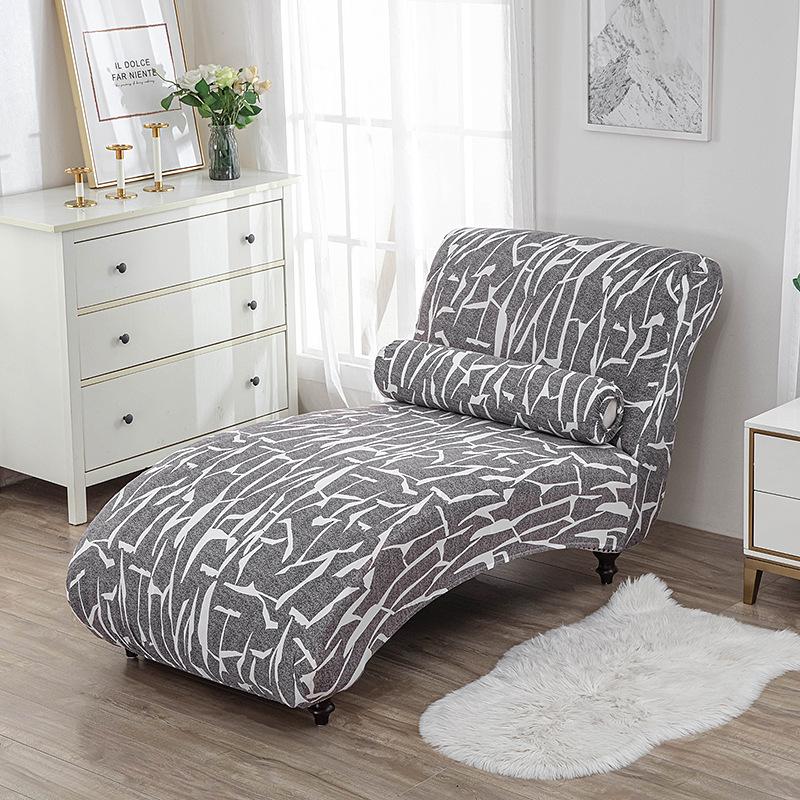 Stretch Armless Chair Protective Cover Elastic Velvet Chaise Longue Cover Sofa Bed Armcair Slipcovers Home Living Room Decor