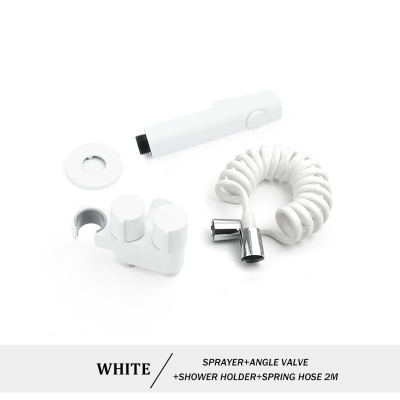 Brass Bidet Faucet Eco-Friendly Easy Installation Modern Design Wall-Mounted Hotel Use Portable Abs Sprayer Single Cold Toilet (as the picture,Brass)