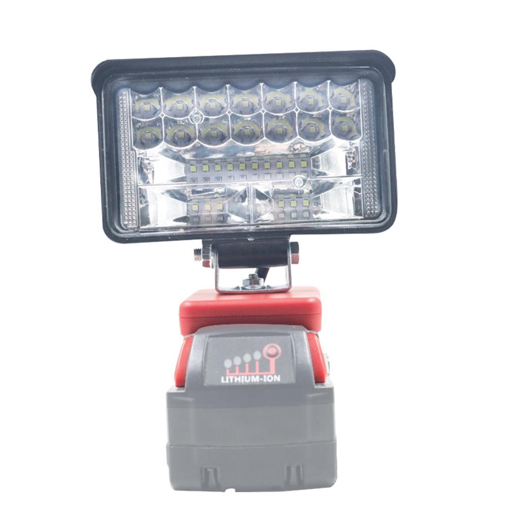 Kabellose LED Arbeitsleuchte 4 Zoll 34LED 5400LM Dual USB Port für Milwaukee Akku M18 18V