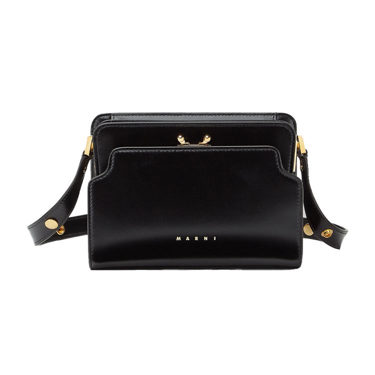 

Marni Trunk Accordion Bag Reverse Napa Calfskin Shoulder Bag Women Bags Black SBMP0035Y0P2991Z279M Basic Set (Bag+Dust Bag)