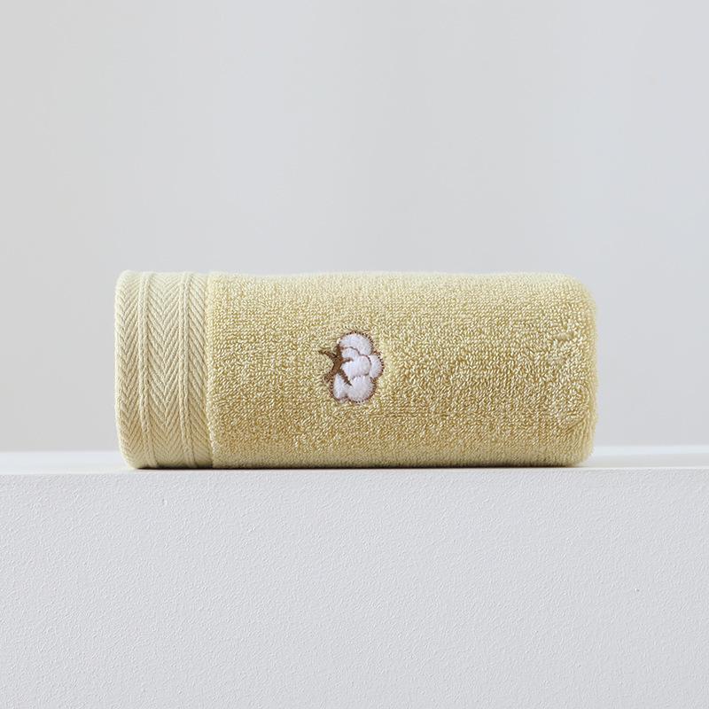 Pure Cotton Absorbent Soft Face Towel - Thickened Daily Use, Embroiderable, Gift Box Option Available