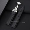 20 22 24mm Carbon Fiber Watch Strap Unisex Silicone Watchband Sport Strap for Smart Watch Waterproof Butterfly Buckle Bracelets