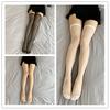 3 Pairs=6 Pieces Anti-Slip Women Summer Transparent Stockings Black White Thigh High Thin Lady Girl Long Over The Knee Socks