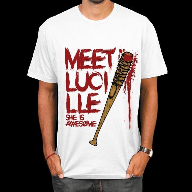 Plus size The Walking Dead Negan Lucille Design Cool Summer Short Sleeve T-shirt For Men