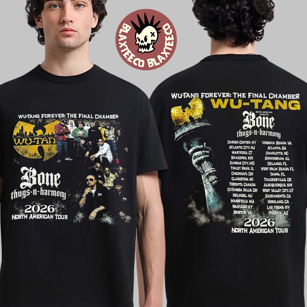 Wu-Tang Clan The Final Chamber 2026 North America Tour Merch With Bone Thugs N Harmony T-Shirt