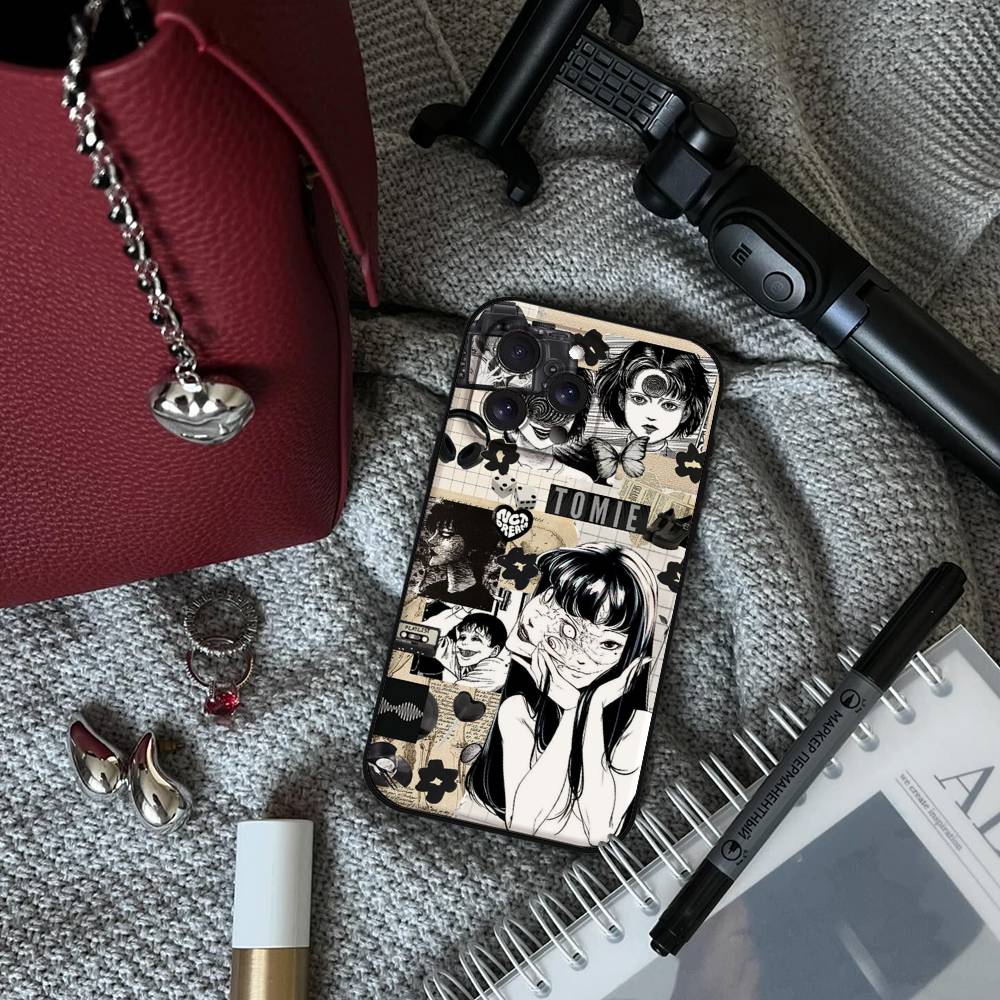 Anime Junji Ito Terror Horror Phone Case For IPhone 17 16 15 14 13 12 11 PRO MAX PLUS Mini TPU Soft To Skin-friendly Case