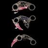 CreateLyh1 Miniature Fleurette Claw, Pink and Blue, Foldable, Karambit Raptor's Claw, 18cm, Weapon, Toy, Cosplay Prop, Super Legend Goods, Figurine, A