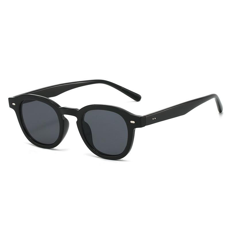

Retro Round Sunglasses For Women Men Uv400 Protection With Blue Lenses For Outdoor Activities And Fashion BlackFrameGrayLens