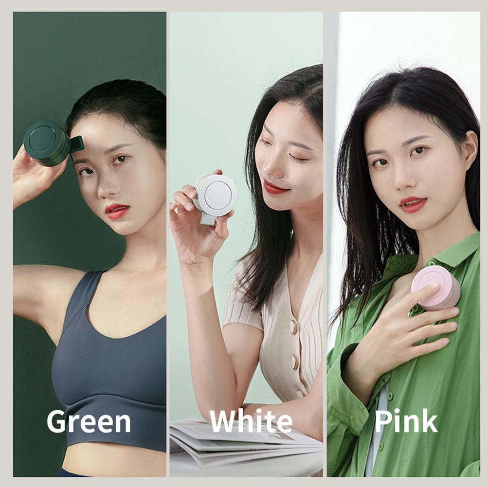 Mini Clip Fans Hanging Waist Neck Fan Girl Electric Air Cooling Fan 900mah USB Leafless Fan 3 Speeds Portable Cooler Air