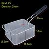 Stainless Steel Fryer Screen French Fries Frame Square Filter Net Encrypt Colander Strainers Shaped Frying Fried Mesh Basket