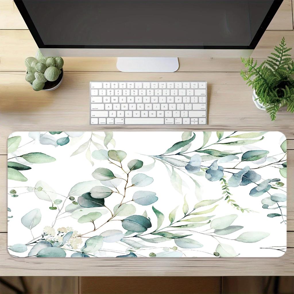 Green Leaves Large Mouse Pad New XL Computer Office Game Table Mat XXL Rubber Anti-slip Gaming Keyboard Mousepads Long Desk Pads