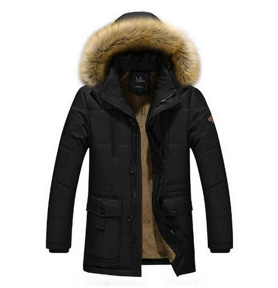 Men's European & American Mid-Length Winter Cotton Jacket - Loose Fit, Cold Protection, Plus Size.