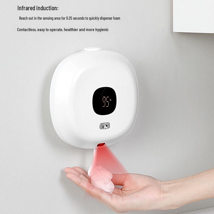 

Children s Wall-Mounted Automatic Contact-Free Foam Hand Sanitizer Dispenser