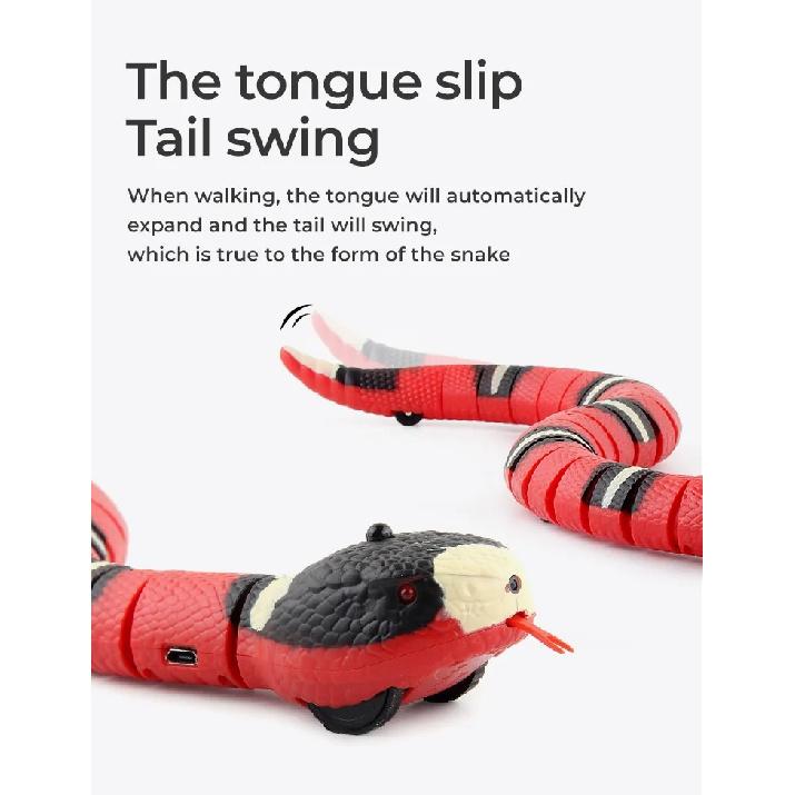 Pet Cat Toys Interactive Smart Sensing Snake TeaseToys Automatic Sensing Intelligent Obstacle Avoidance Indoor Play Cat Supplies