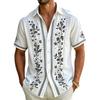 Men's Casual Short-Sleeve Collared Shirt For Spring/Summer