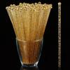 ALINK 50 Counts Gold Glitter Plastic Swizzle Sticks, Crystal Cake Pops, Cocktail Coffee Drink Stirrers, 7.24 Inch
