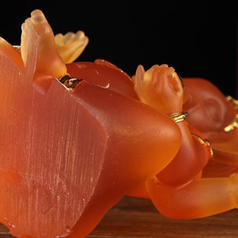 Clear Lord Ganesha Statue Elephant Hindu Sculpture Figurines Resin Home Garden Decoration Buddha Statues Ornament