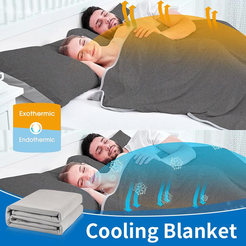 Double-Sided Ice Silk Cooling Blanket - Summer Nap & Air Conditioning Comfort