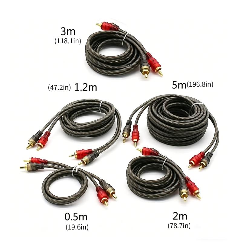 Heavy Duty 2 Male To 2 Male Amplifier Sound Cable 2RCA Sound Splitter Cable Sound Cord for Amplifiers Car Sound Speaker