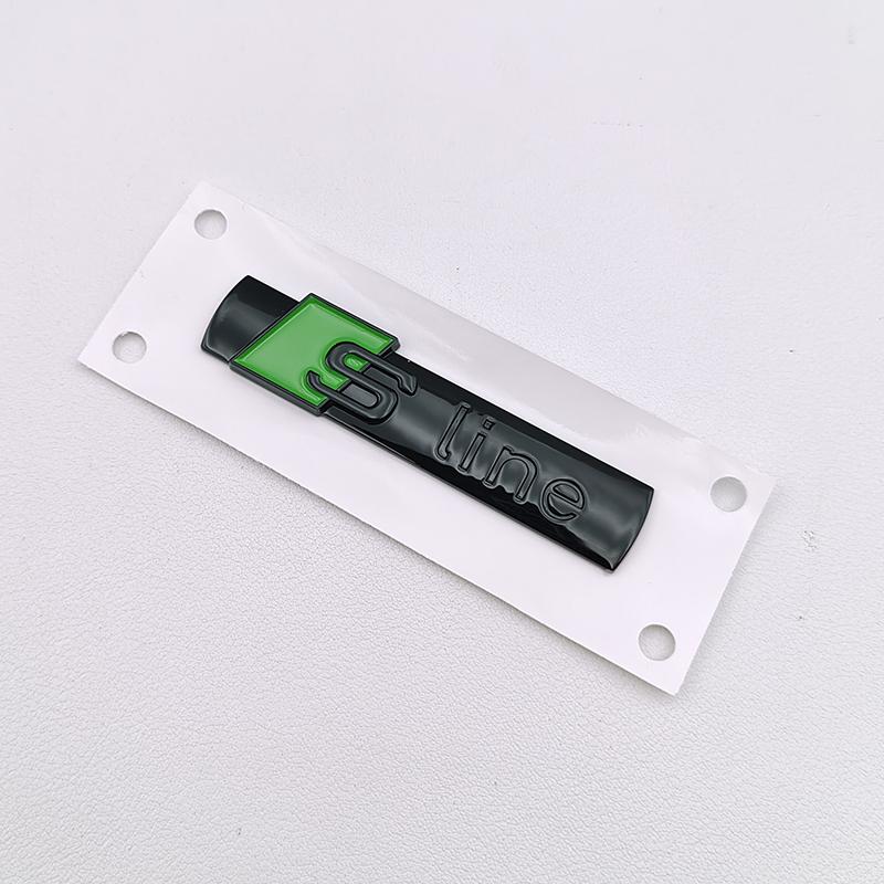 3D ABS Sline Logo S Line Emblem Car Fender Badge For Audi A1 A2 A3 A4 A5 A6 A7 Q2 Q3 Q5 Q7 Q8 S3 S4 S5 S6 S7 TT S Line Sticker