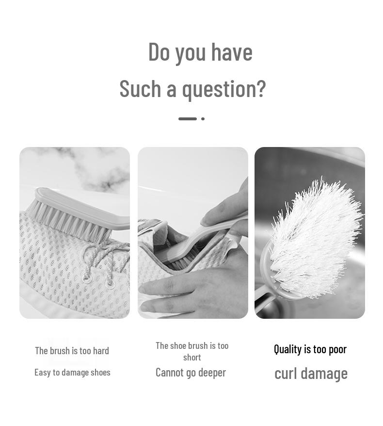 Multifunctional Soft Bristle Shoe and Laundry Cleaning Brush