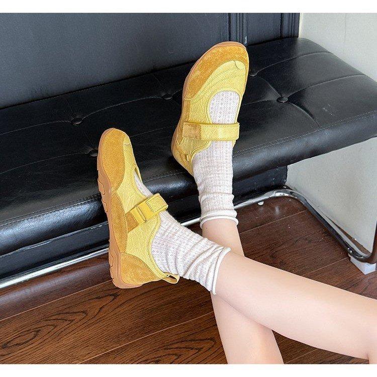 Velcro German Training Shoes Women's Shoes 2025 New Popular Summer Breathable Flat-bottomed Pregnant Women's White Shoes Sports Shoes