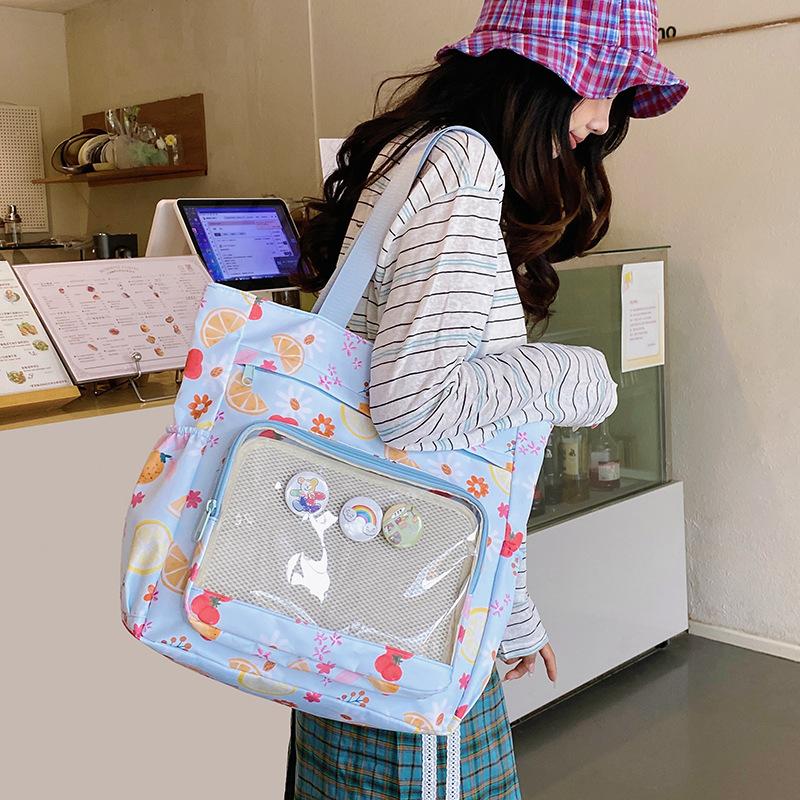 New Style Of Girls' Sweet Ulzzang Y2K Ita Bag Large Capacity Vacation Tote Bag Daily Commuting Casual Shoulder Bag