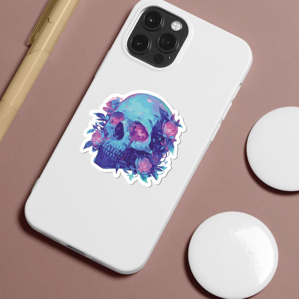 50 Neon Halloween Graffiti Stickers for Water Cups, Luggage, Waterproof Decorative Stickers, Creative Stationery Stickers