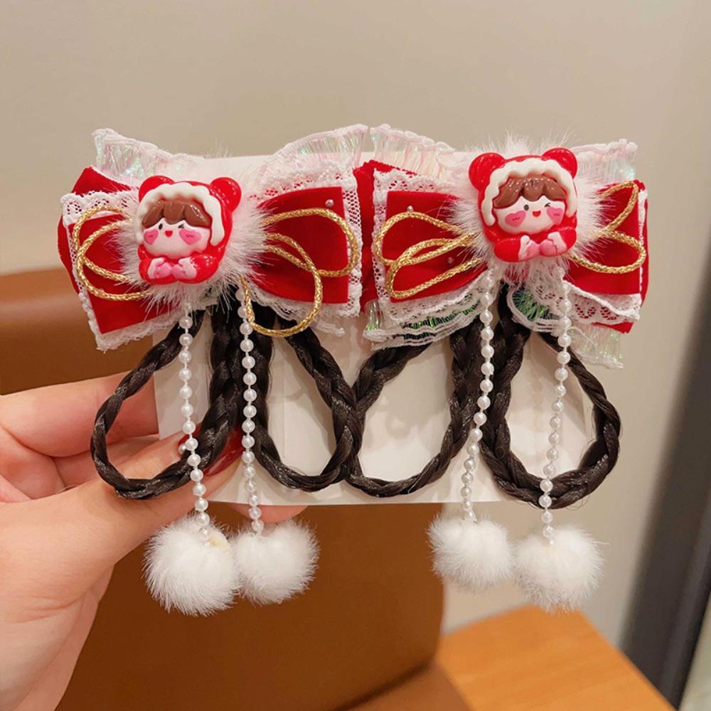 Princess New Year Bow Hairpins Ancient Style Girls Hanfu Headwear  Hair Accessories