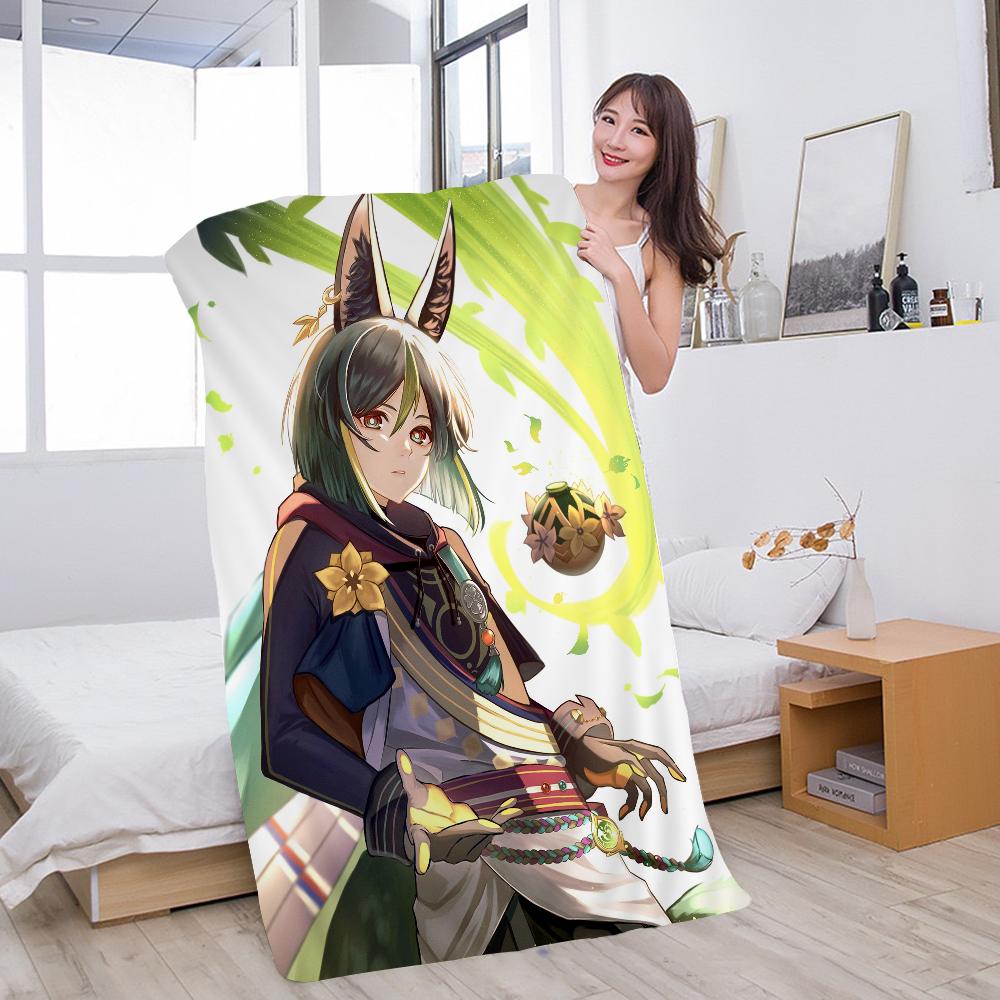 Tighnari Genshin Impact Beach Towel Cartoon Cute Summer Kids Large Bath Pool Beach Towel Microfiber for Swimming Travel
