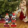 Christmas Ornaments Wooden Nutcracker Soldier Cartoon Character Music Box Home Tabletop Decoration Holiday Gifts