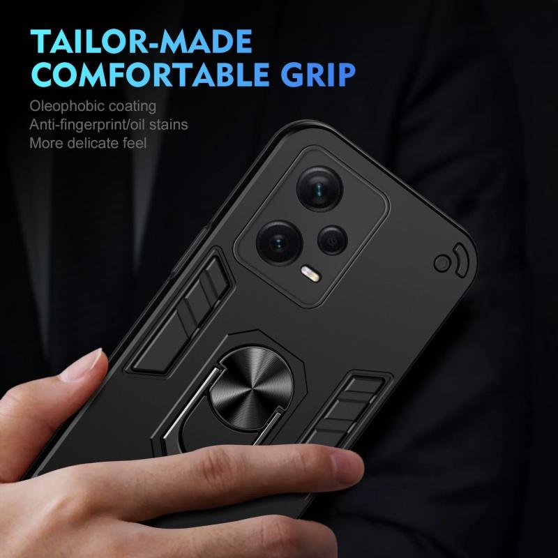 For Xiaomi Redmi Note 14 13 12 Pro Plus Magnetic Finger Ring Holder Military Protective Case