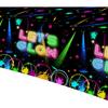 Neon Glow Birthday Party Decorations Tablecloth, 3Pcs Disposable Glow in The Dark Party Tablecover Supplies, Neon Graffiti Theme Party Decorations