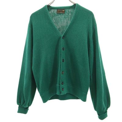 JC PENNEY 70s Vintage Long Sleeve Acrylic Cardigan M Green Men's Used