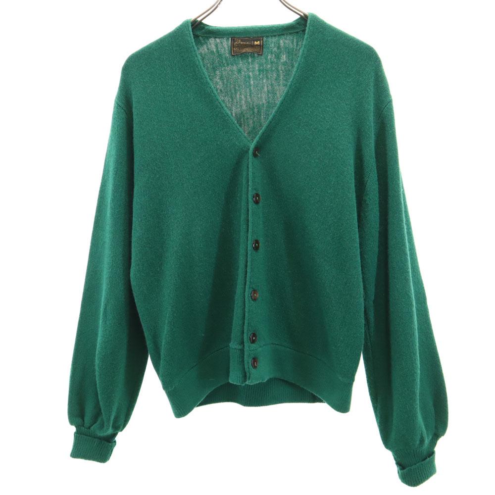

JC PENNEY винтажный акриловый кардиган с длинным рукавом 70-х годов M зеленый мужской б/у