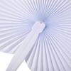 White Folding Paper Fans Heart Shaped Assortment With Plastic Handle For Diy Wedding Favor Party Bag Filler