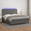 3141468 vidaXL Divan Bed with Mattress Dark Grey 100x200 Cm