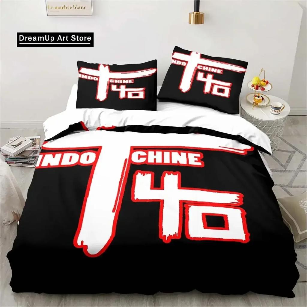 3D Print Fashion Indochine Rock Bedding Set Boys Girls Twin Queen Full Size Duvet Cover Pillowcase Bed Adult Bedroom
