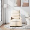 Vidaxl Reclining Massage Armchair, Cream, Fabric Upholstered